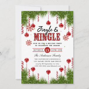 Invitación a la fiesta de jingle y mingle