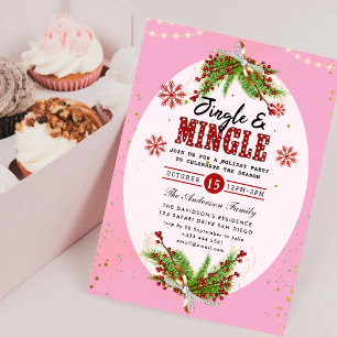 Invitación a la fiesta de jingle y mingle