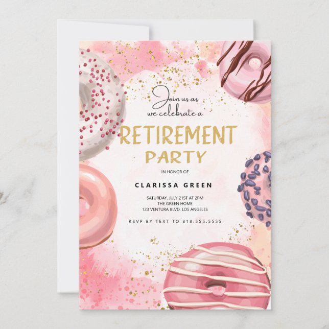 Invitación a la fiesta de JUBILACIÓN (Anverso)
