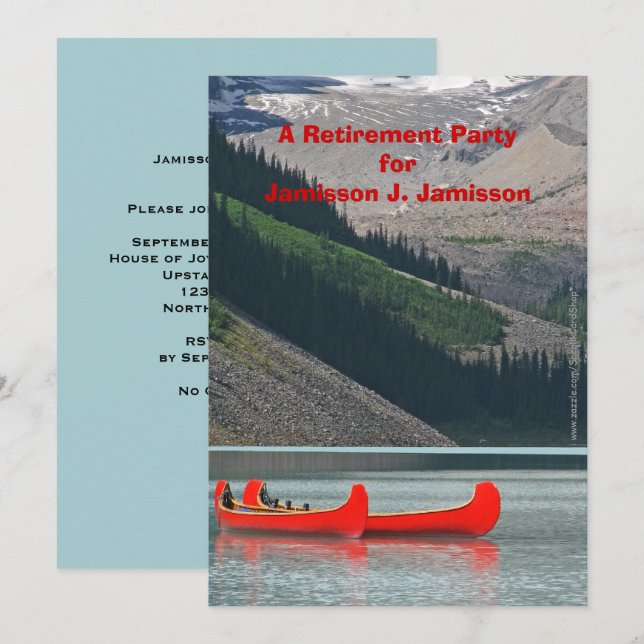 Invitación a la Fiesta de Jubilación, canoas de mo (Anverso / Reverso)