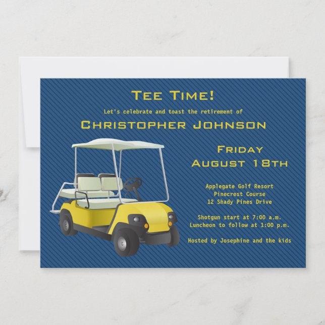 Invitación a la Fiesta de Jubilación de Carrito de (Anverso)