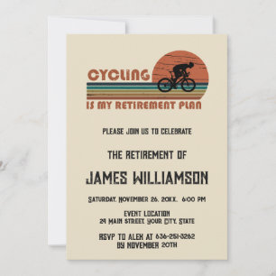 Invitación a la fiesta de jubilación de ciclismo