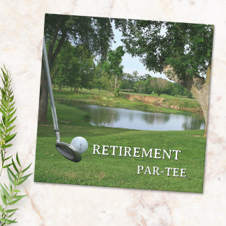 Invitación a la fiesta de jubilación de golf