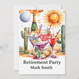 Invitación a la fiesta de jubilación de golf en Ar