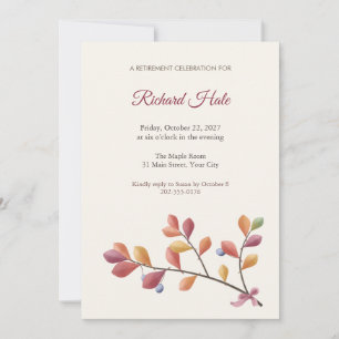 Invitación a la fiesta de jubilación de la rama de