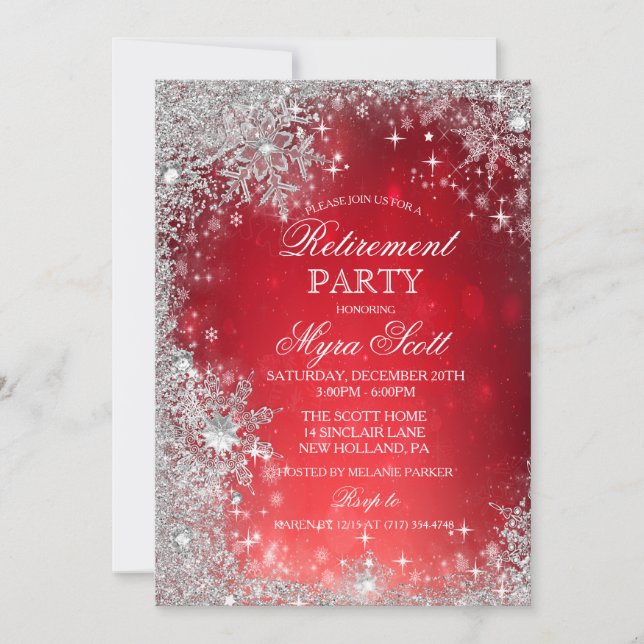 Invitación a la fiesta de jubilación de las vacaci (Anverso)