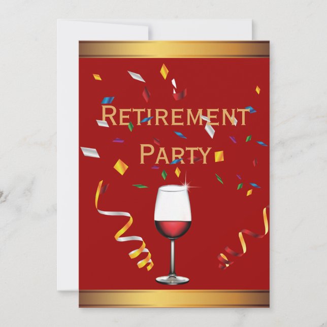 Invitación a la Fiesta de Jubilación de Oro y Vino (Anverso)