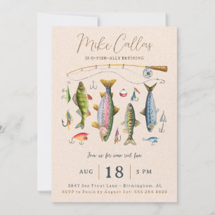 Invitación a la fiesta de jubilación de pesca
