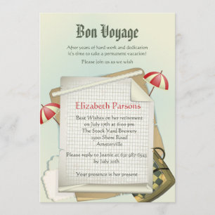 Invitación a la fiesta de jubilación de planes de