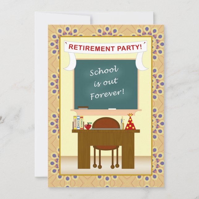 Invitación a la fiesta de jubilación de profesores (Anverso)