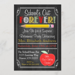 Invitación a la fiesta de jubilación de profesores