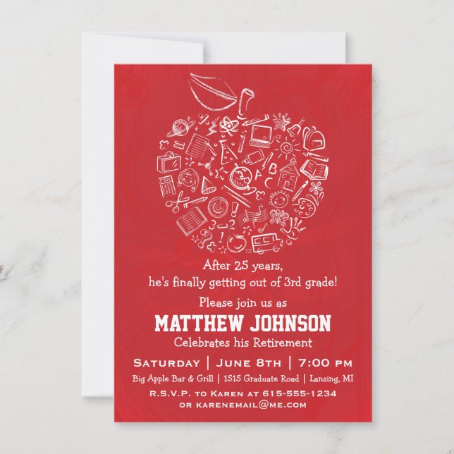 Invitación a la fiesta de jubilación de Teachers A (Anverso)