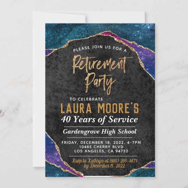 Invitación a la fiesta de jubilación de Vena de Or (Anverso)