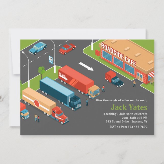 Invitación a la Fiesta de Jubilación del Camionero (Anverso)