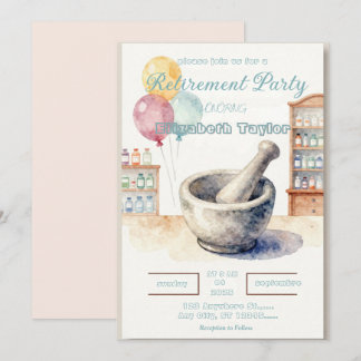 Invitación a la fiesta de jubilación del farmacéut