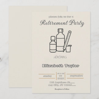 Invitación a la fiesta de jubilación del farmacéut