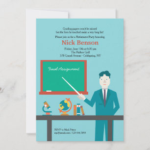 Invitación a la fiesta de jubilación del profesor