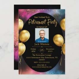 Invitación a la Fiesta de Jubilación Elegante de O