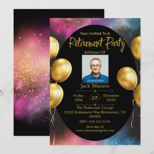 Invitación a la Fiesta de Jubilación Elegante de O