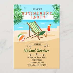 invitación a la fiesta de jubilación en la playa
