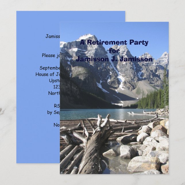 Invitación a la Fiesta de Jubilación, madera de de (Anverso / Reverso)