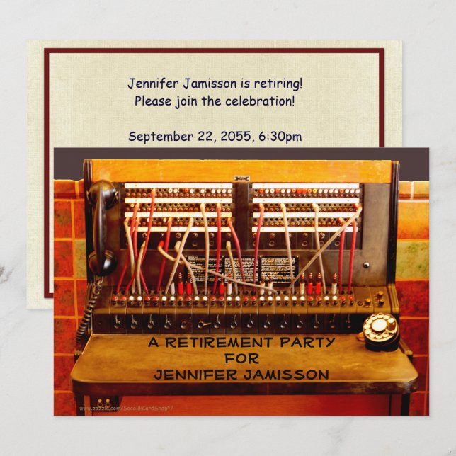 Invitación a la Fiesta de Jubilación, panel de con (Anverso / Reverso)