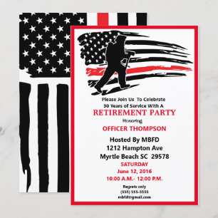 Invitación a la Fiesta de Jubilación para Bomberos