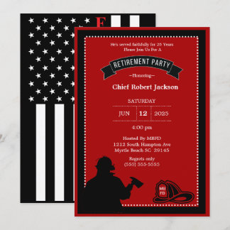 Invitación a la Fiesta de Jubilación para Bomberos