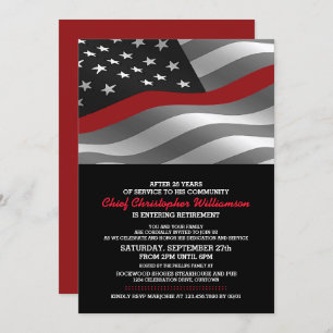 Invitación a la Fiesta de Jubilación para Bomberos