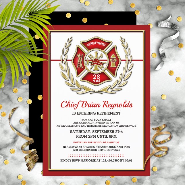 Invitación a la Fiesta de Jubilación para Bomberos (Subido por el creador)