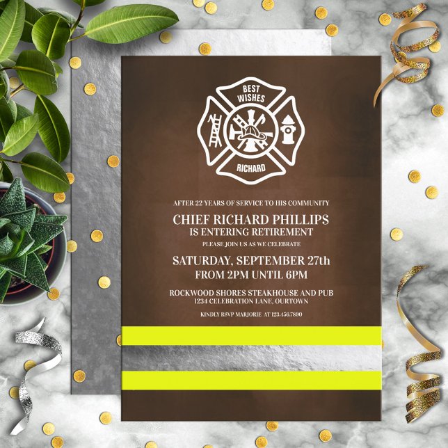 Invitación a la Fiesta de Jubilación para Bomberos (Subido por el creador)