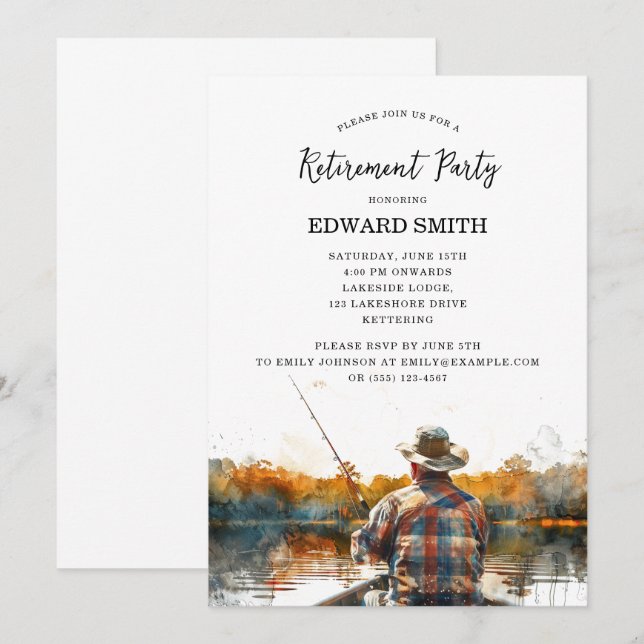 Invitación a la Fiesta de Jubilación Pesquera (Anverso / Reverso)