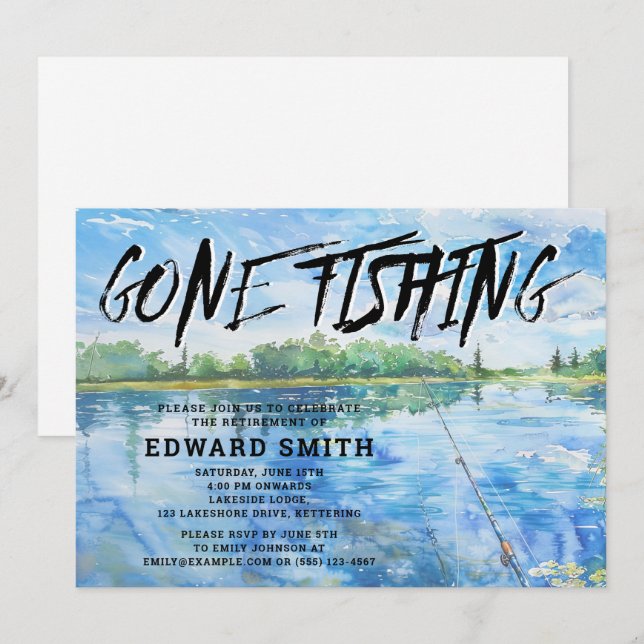 Invitación a la Fiesta de Jubilación Pesquera (Anverso / Reverso)