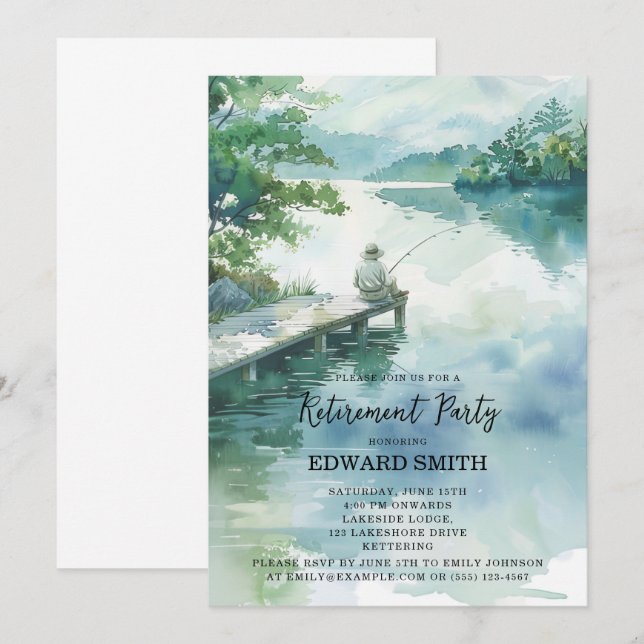 Invitación a la Fiesta de Jubilación Pesquera (Anverso / Reverso)