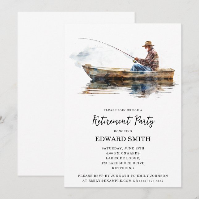 Invitación a la Fiesta de Jubilación Pesquera (Anverso / Reverso)
