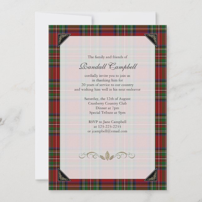 Invitación a la Fiesta de Jubilación Royal Stuart  (Anverso)