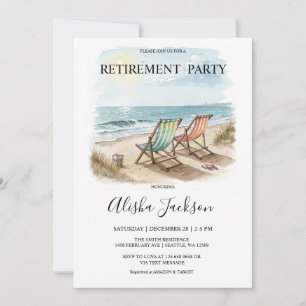 Invitación a la Fiesta de Jubilación - Tumbonas de