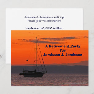 Invitación a la fiesta de jubilación Velero al ata