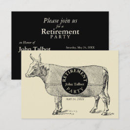 Invitación a la Fiesta de Jubilación VINTAGE Cow B