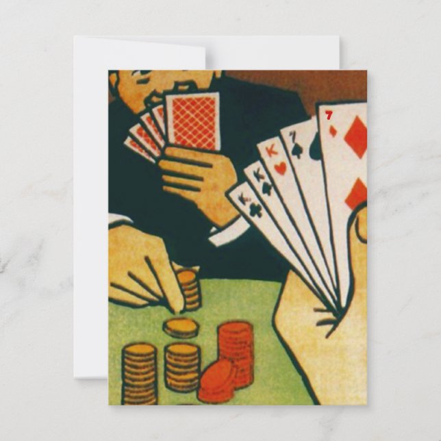 Invitación a la fiesta de juegos de cartas de jueg (Anverso)