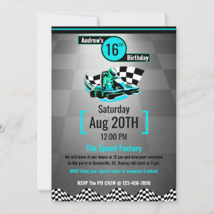Invitación a la Fiesta de Karting - Blue Speed Rac