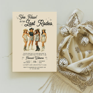 Invitación a la fiesta de la Bachelette de Rodeo d
