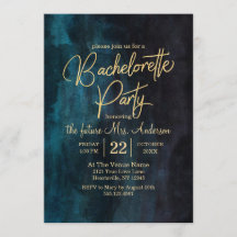 Invitación a la fiesta de la Bachelorette de Azul 