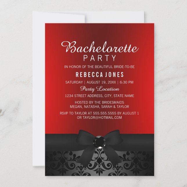 Invitación a la fiesta de la Bachelorette de bonit (Anverso)