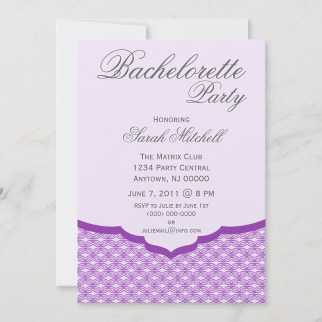 Invitación a la fiesta de la Bachelorette de la Mo (Anverso)