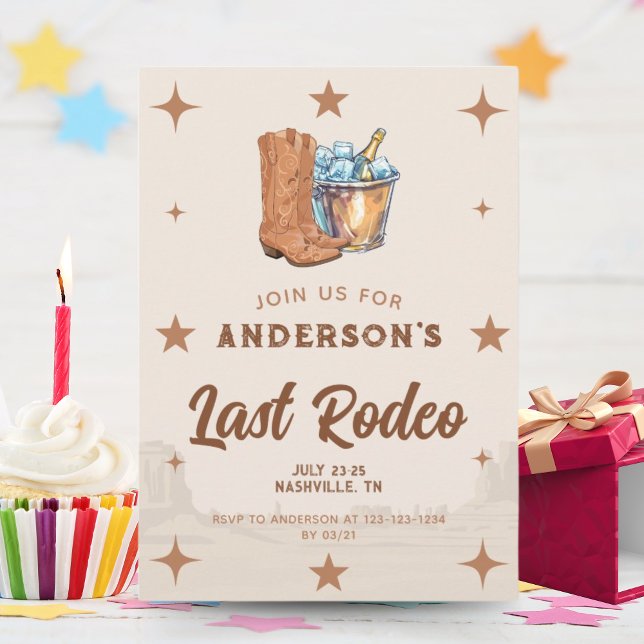 Invitación a la fiesta de la Bachelorette de Rodeo (Subido por el creador)