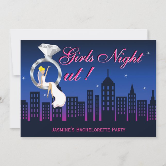 Invitación a la fiesta de la Bachelorette en Ring  (Anverso)