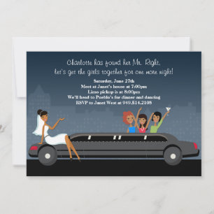 Invitación a la fiesta de la Bachelorette Limo