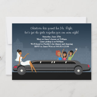Invitación a la fiesta de la Bachelorette Limo