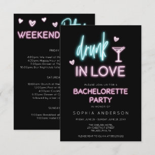 Invitación a la fiesta de la Bachelorette Neon